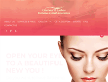 Tablet Screenshot of glamourandlashes.com